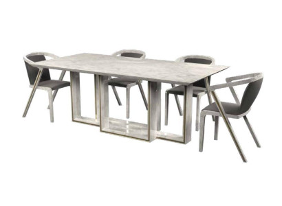 Dining set Dining table 6x Chairs Modern Table Luxury Furniture Dining room 7pcs