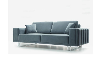 Sofa 3 Seater Blue Colors Couch Upholstery Living room Sofas Design stainless steel