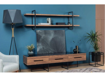 Design wall cabinet Shelf Living room TV lowboard Wood Wall shelves new