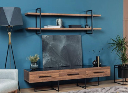 Design wall cabinet Shelf Living room TV lowboard Wood Wall shelves new