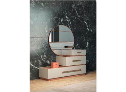 Furniture Bedroom Set 2-piece Chest of drawers with Mirror Modern Luxury design