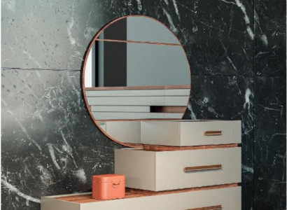 Furniture Bedroom Set 2-piece Chest of drawers with Mirror Modern Luxury design