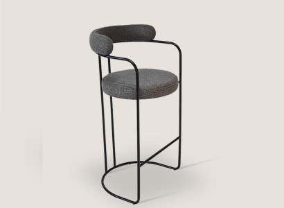 Gray luxury stainless steel bar stool designer bar furniture chair stool frame