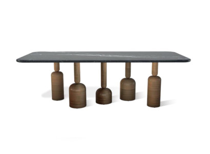 Designer Gray Marble Dining table Metal Legs Luxury Dining room Furniture new