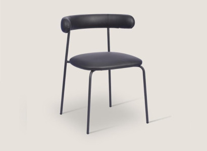Black stainless steel Chair Imitation leather Chairs Single Seater Dining room Furniture
