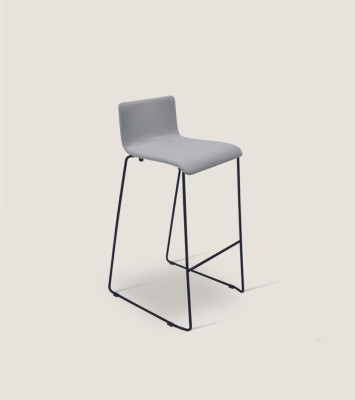 High Gray Bar Stool Luxury Chairs Upholstery Cover Designer Furniture Style