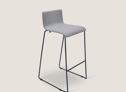 High Gray Bar Stool Luxury Chairs Upholstery Cover Designer Furniture Style