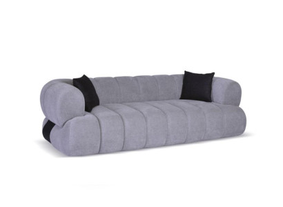 Gray Upholstered Sofa Luxury 3-Seater Couch Upholstery Living room Sofas Couches