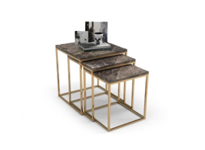 stainless steel Side table Set Designer Coffee tables Living room Furnishings