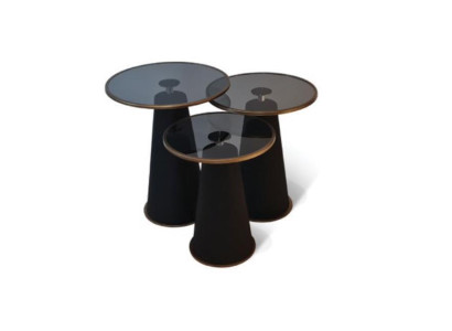 Modern Black Side table Set 3x Luxury Living room Coffee tables new