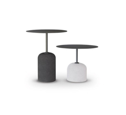 Black white Coffee table Suite Luxury 2x Round Designer Side tables Table