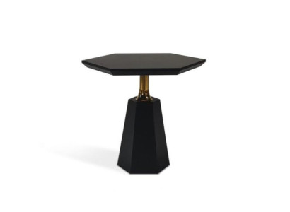 Chic Black Hexagonal Side table Living room Coffee table Table
