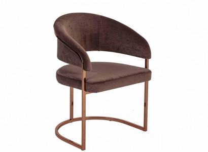 Brown Luxury Dining room Chair Modern Upholstery Seater Textile Furniture new