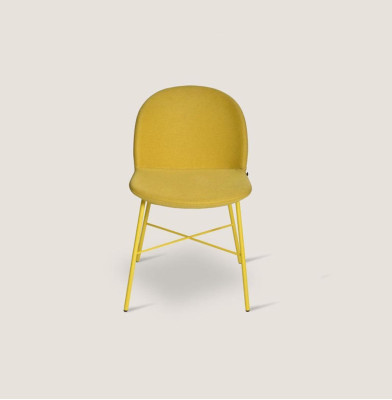 Yellow Chair Dining room Seater Luxury Designer Textile Chairs Seat Furniture
