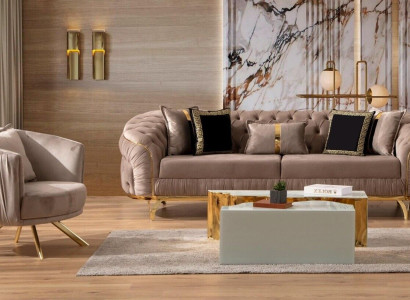 Luxury Sofa set 31 Seater Textile Designer Chesterfield Sofa Modern