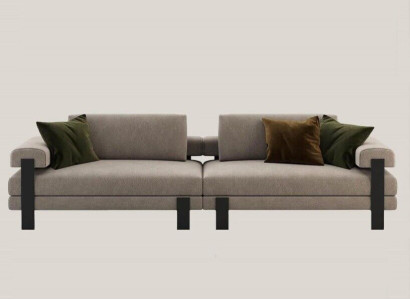Sofa 2 Seater Textile Wood Modern Sofa Upholstery Couch Design Luxury new