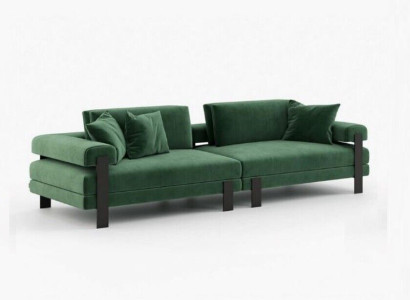 Sofa 2 Seater Couch Design Upholstery Modern Textile Fabric Modern Two-seater