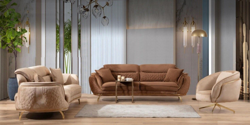 Sofa set in Italian style Complete Set 3+3+1+1 Seater Suite