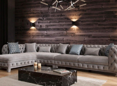 Corner sofa L-shape Couch Chesterfield Design Modern Sofa Fabric Textile new