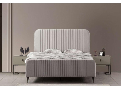 Bed 2x Bedside tables 3 pcs. Bedroom Suite Design Luxury Modern