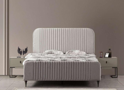 Bed 2x Bedside tables 3 pcs. Bedroom Suite Design Luxury Modern