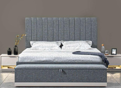 Bed Textile 2x Bedside tables 3 pieces. Bedroom Set Furniture Modern Luxury