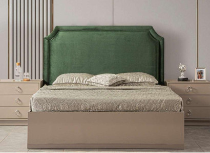 Bed 2x Bedside tables Modern Bedroom Furniture Luxury Wood Design 3pcs.