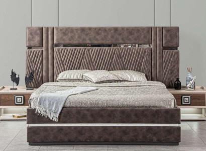 Bed 2x Bedside tables 3 pcs. Bedroom Sets Design Modern Luxury Beds