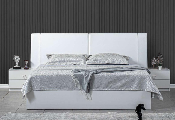 Bed 2x Bedside tables 3 pcs. Bedroom Set Design Luxury Suite Furniture