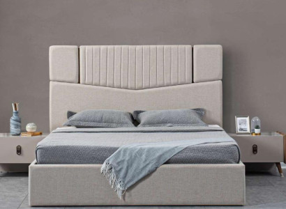 Luxury Bedroom Furniture 3pcs. Complete Set Bed 2x Bedside tables Design