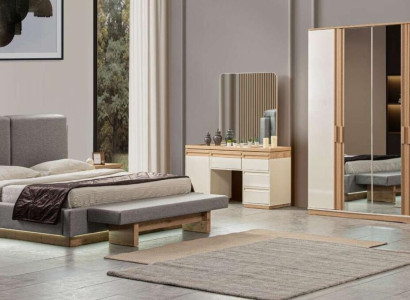 Bedroom Set Bed 2x Bedside tables Wardrobe 5pcs Luxury Furniture