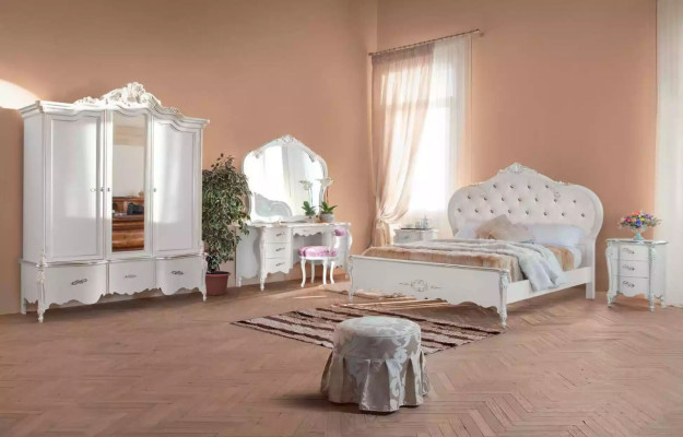 Complete's bedroom furniture set white classic furniture set 8 pieces new