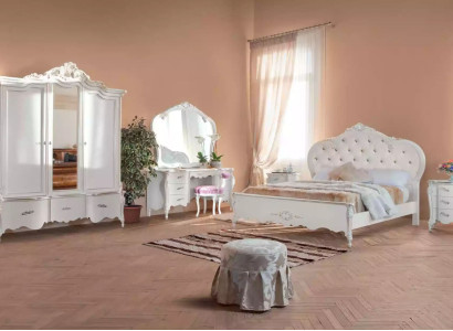 Complete's bedroom furniture set white classic furniture set 8 pieces new
