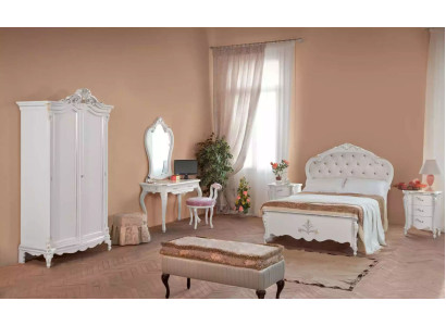 Complete's Bedroom Set Bed Bedside tables Wardrobe Stool 8pcs