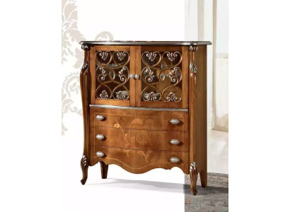 Classic Brown Antique Style Chest of drawers 3x drawers Living room storage space