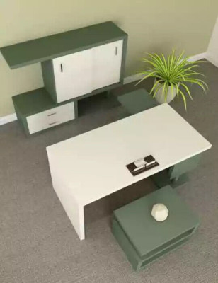 Modern exclusive office set wooden furniture desk filing cabinet coffee table