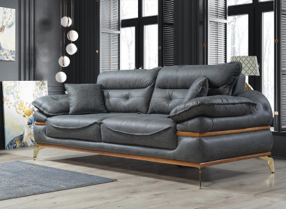 Modern gray sofa in the living room exclusive s 3-seater sofa