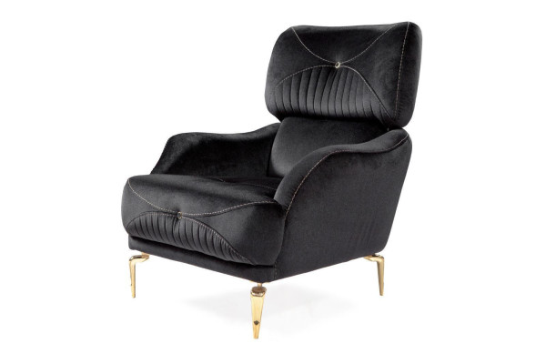 exclusive r textile armchair black single sofa modern upholstery new