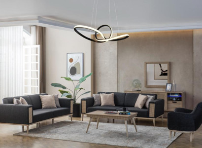 Modern set of high quality gray living room furniture n new