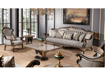 Classic Chesterfield Seating group luxury 3+1 seater upholstery couches 2 pieces