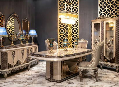 Classic r Tauper Dining room Set Luxury Suite Dining table Chairs Chest of drawers