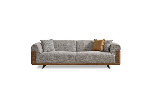 Sofa set Complete e Couch set Upholstered sofa Brown Fabric fabric sofa