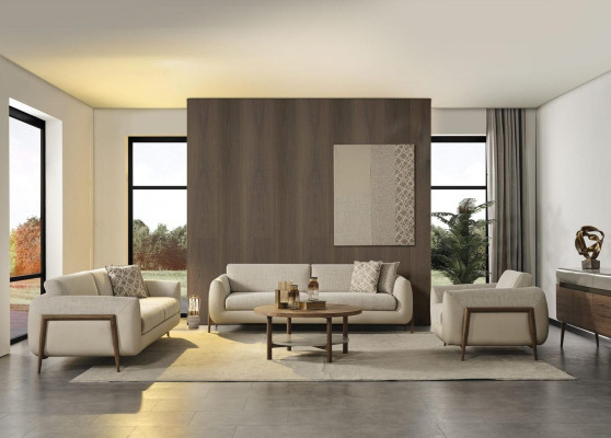 Luxury couches upholstered sofa beige complete e three-seater armchair 3-piece sofas