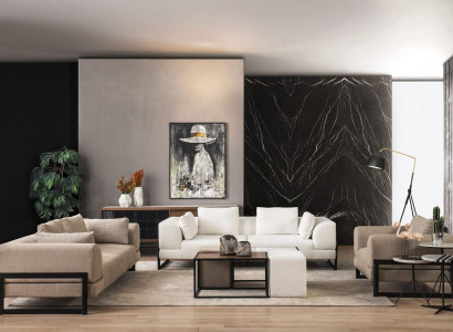 Sofa set Complete e upholstered sofa couch set Gray Fabric fabric sofa