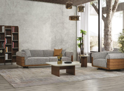 Couches Upholstered Sofa Gray Complete e Three-Seater Armchair Modern 2-Piece Sofas