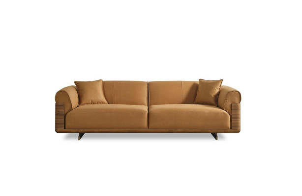 Upholstered sofa couch set sofa set Complete e Brown Fabric fabric sofa