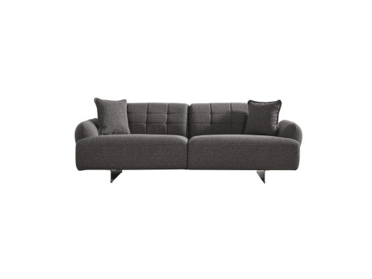 Three Seater Sofa 3 Seater Upholstered Sofa Gray Fabric Polyester Couch Modern new