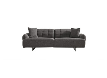 Three Seater Sofa 3 Seater Upholstered Sofa Gray Fabric Polyester Couch Modern new