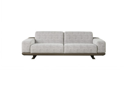 Three Seater Sofa 3 Seater Upholstered Sofa Gray Fabric Polyester Couch Modern