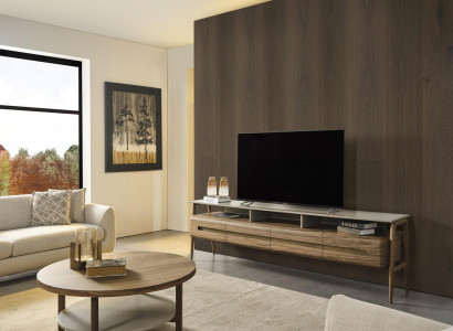 TV-cabinet Lowboard TV Stand Wall unit Sideboard Wardrobe Wood Brown Stylish